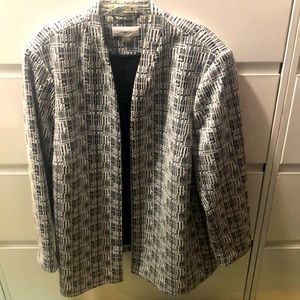 Woman’s Jacket. White,black and gray. Dressy size worn 3 times